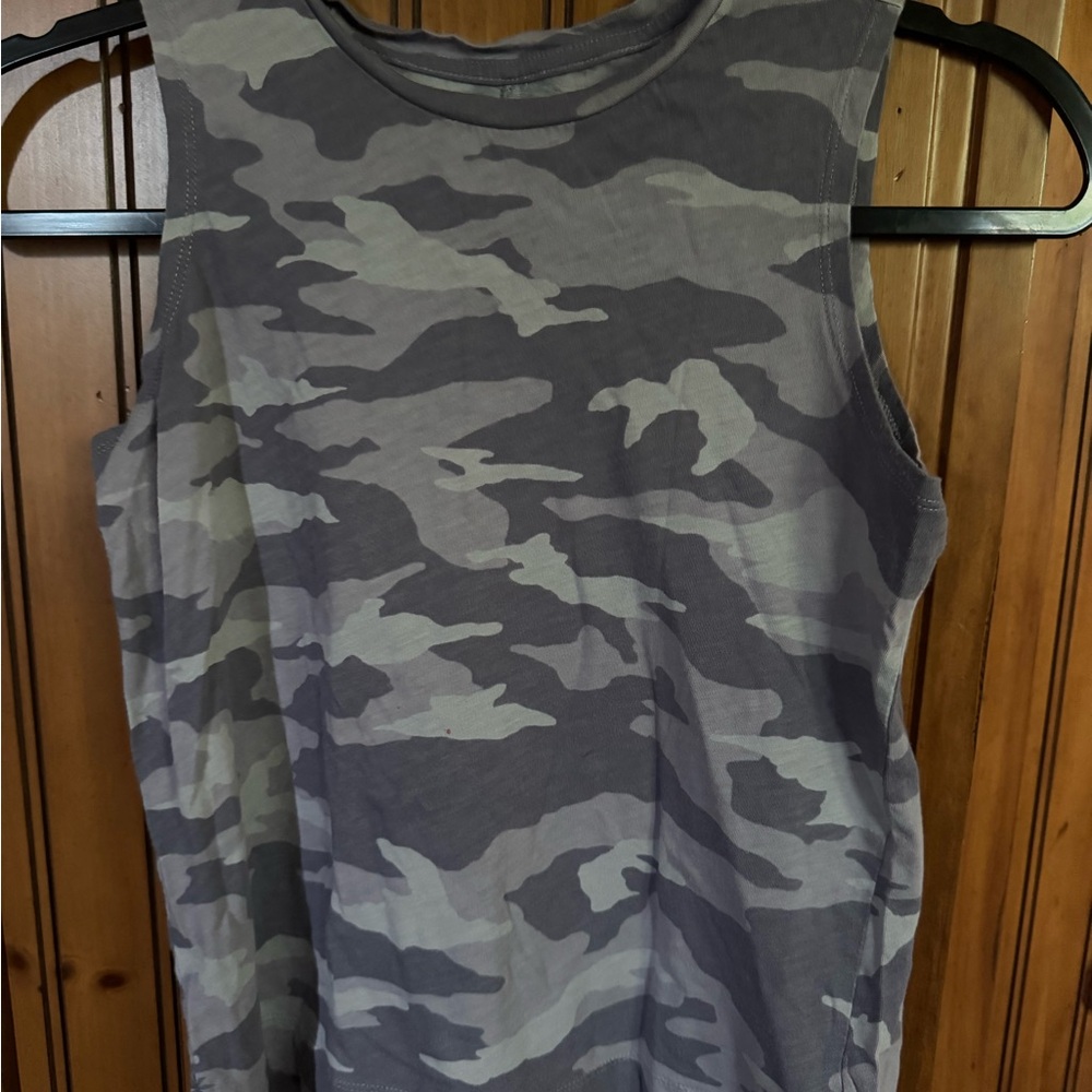 Athleta Girl Charcoal Camouflage Top